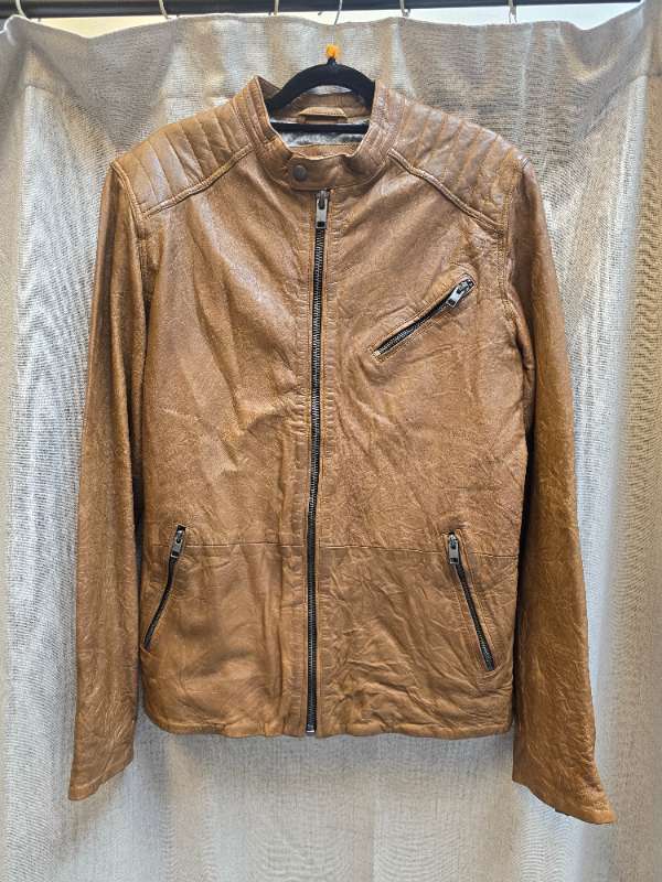 Brúnn ekta leðurjakki, Jack & Jones