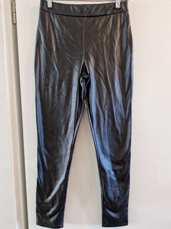 pleður leggings