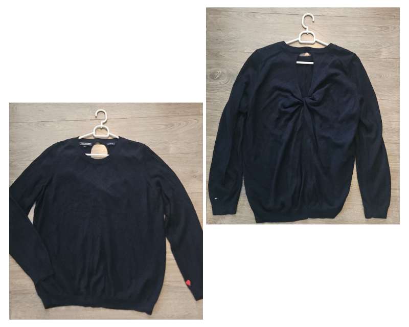 Tommy Hilfiger glimmer peysa dökkblá