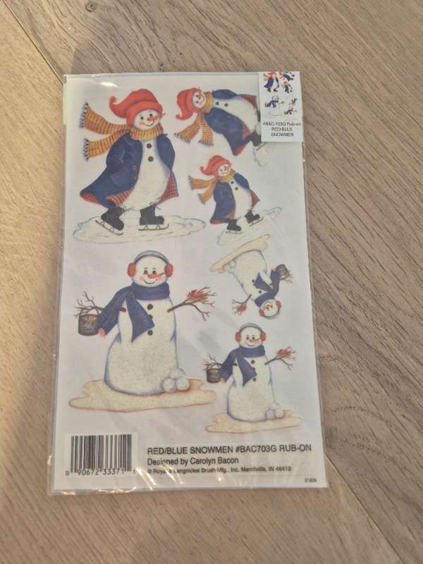 Snjókallar til að setja á gler