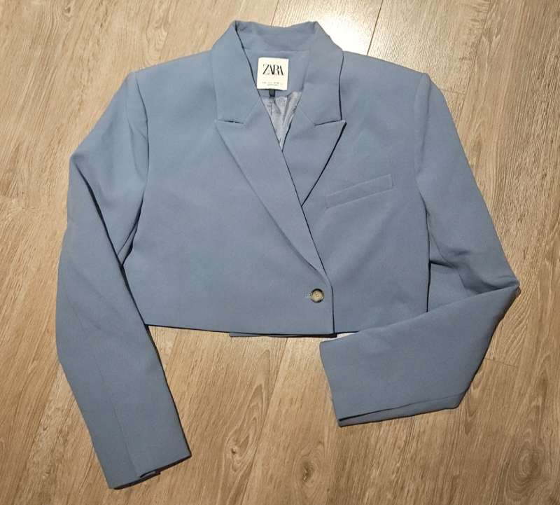 Zara jakki blazer ljósblár