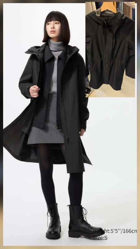 Uniqlo regn- og vindjakki lítið notað