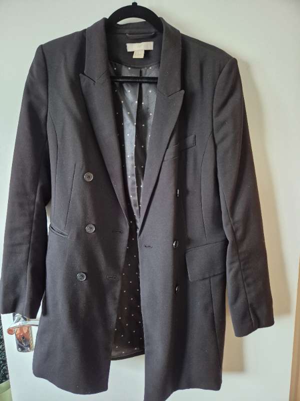 H&M síður svartur blazer