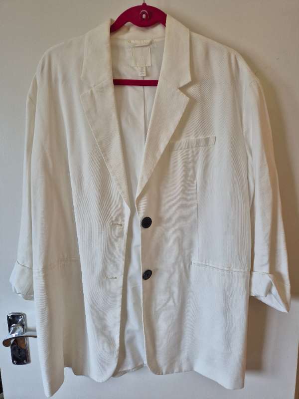 H&M hvítur síður blazer