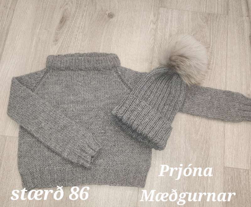 Grátt sett með slett+brugðin
