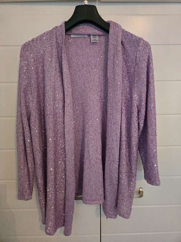 Glimmer peysa Fjólublá stór