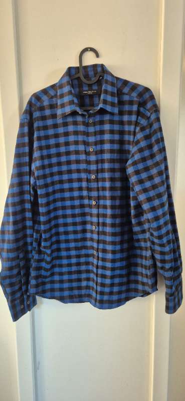 Skyrta köflótt blá/svört