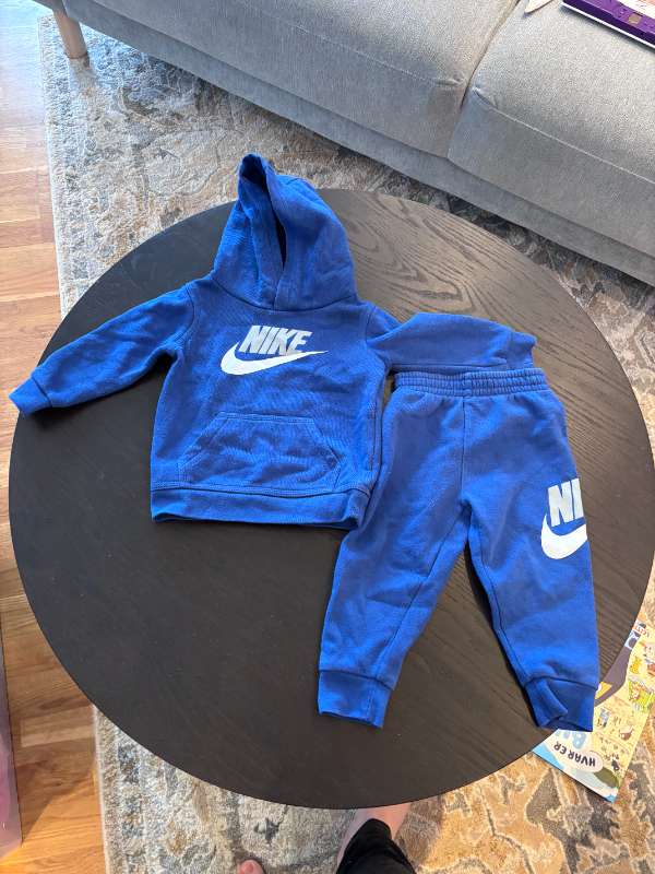 blár nike jogginggalli - buxur og hettupeysa