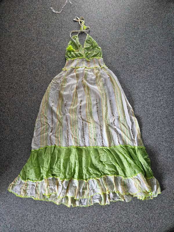 Lime halterneck Papa Pia kjóll ónotaður