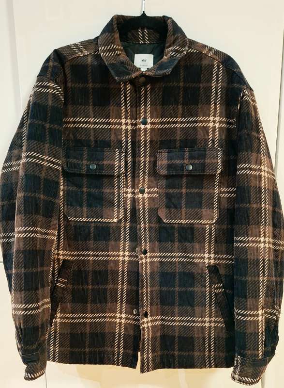 Jakki fóðraður (H&M), svartur/brúnn