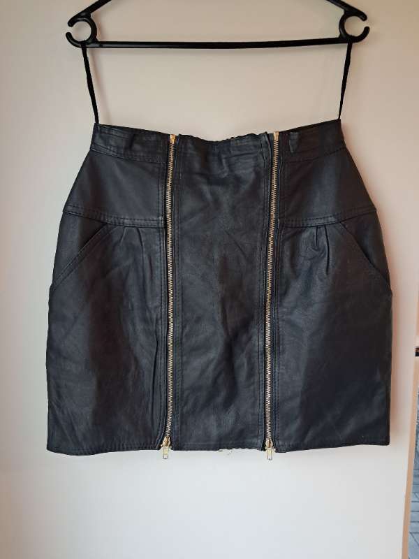 N Ekta leðurpils vintage