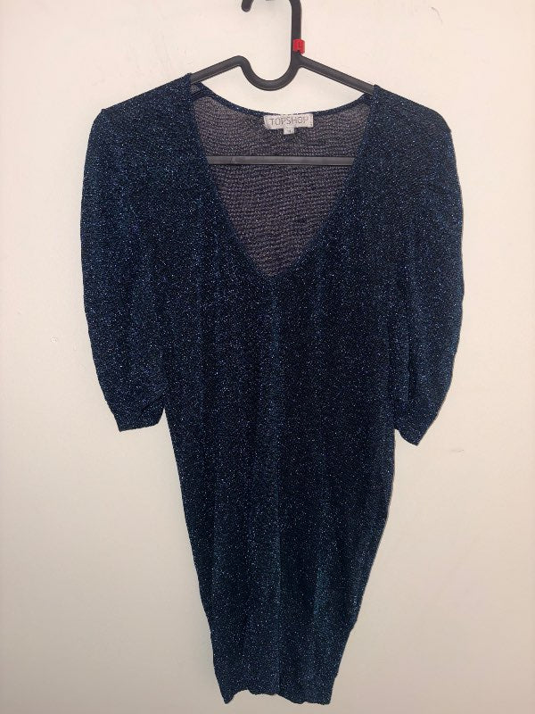 Toppur blár sparkly