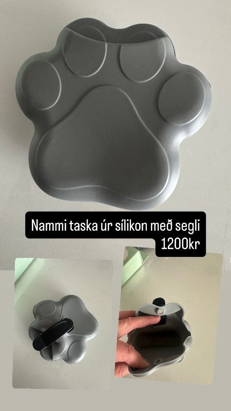 Grá nammitaska segul