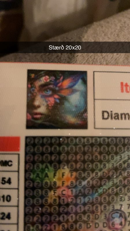 Auga/fiðrilda/blóma diamond mynd