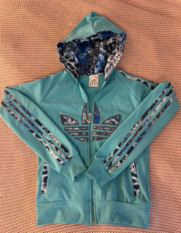 Vintage blá Adidas peysa