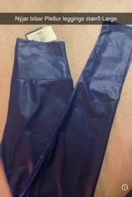 Nýjar bláar “leður” leggings