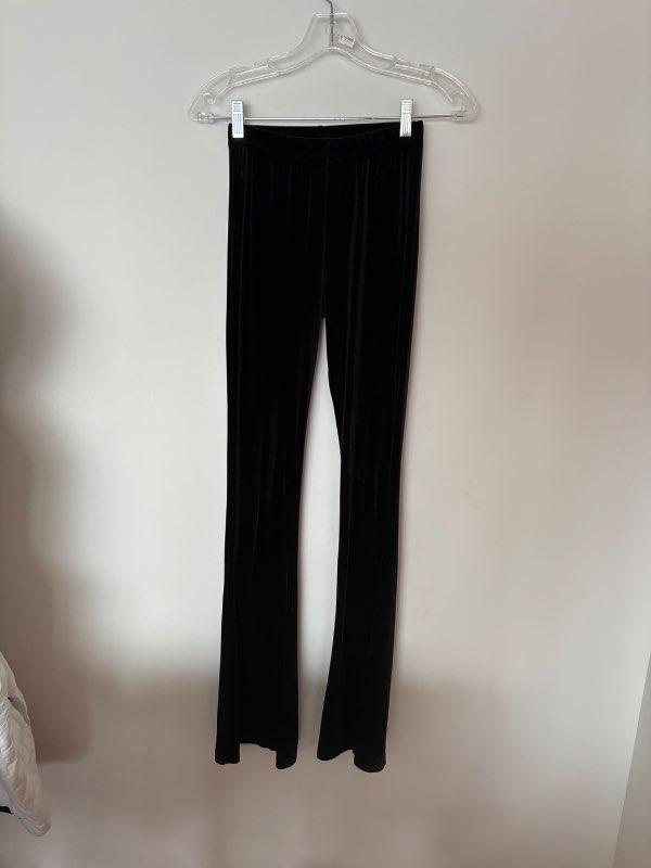Topshop velour útvíðar buxur