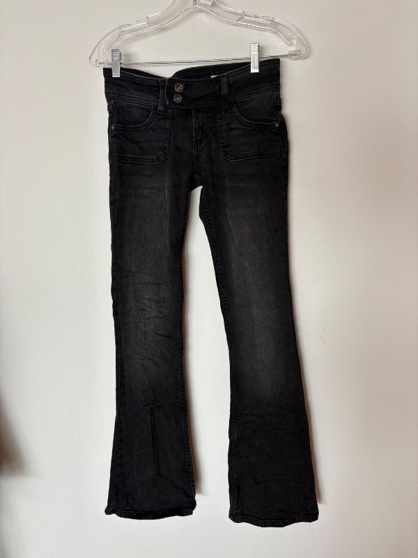 Bershka low waist gallabuxur