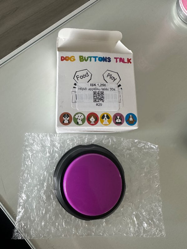 Nýr takki tekur upp 30sek fjólublár