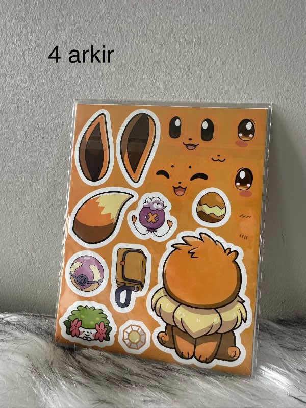 4 arkir pokimon límmiða spjöld