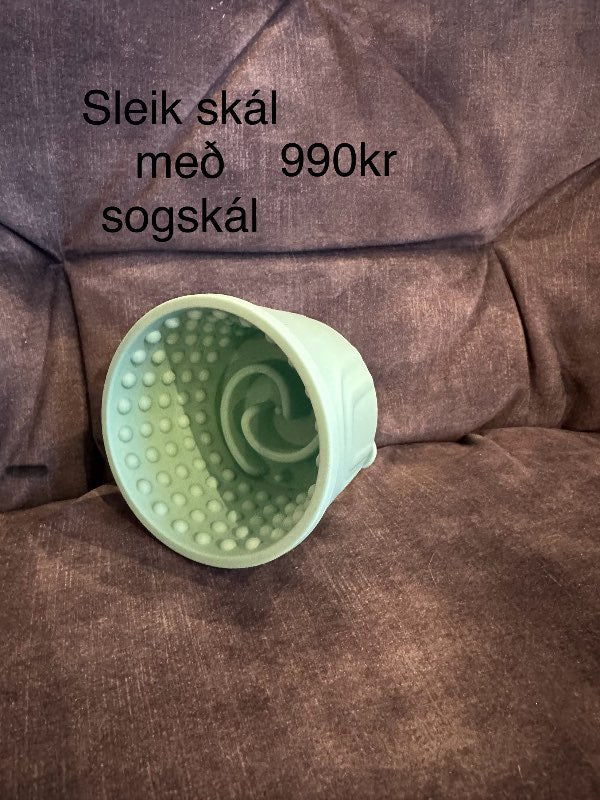 Sílikon skál með sogskál ný