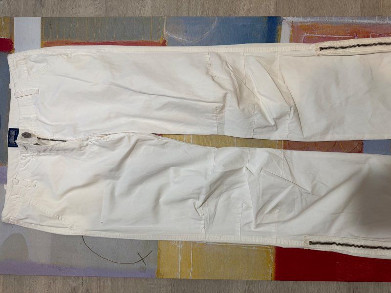 White cargo pants