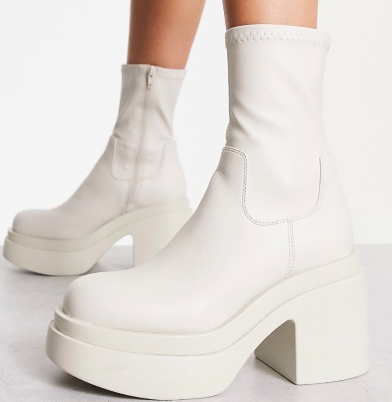 Asos hvítir chunky boots