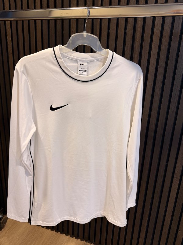 NIKE Crew peysa hvít m. svörtu
