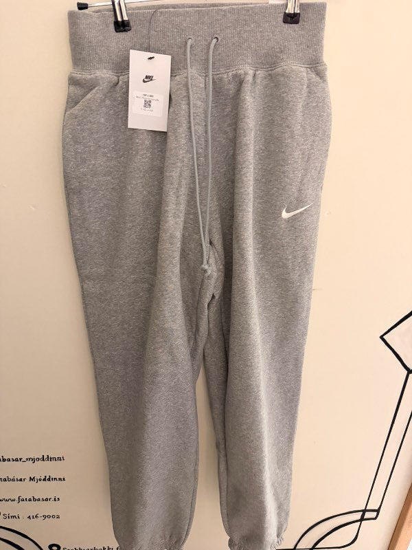 NIKE Phoenix bómullarbuxur gráar