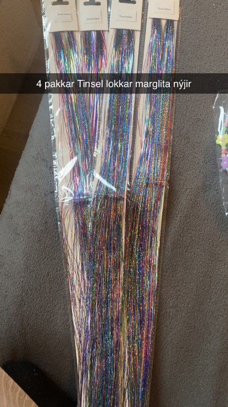 Tinsel lokkar marglita nýtt