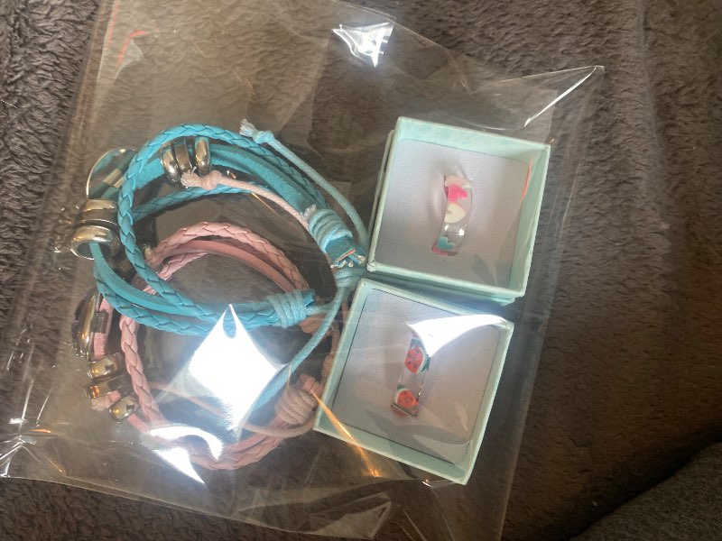 Frozen armbönd 2 stk og hringir 2 stk Nýtt