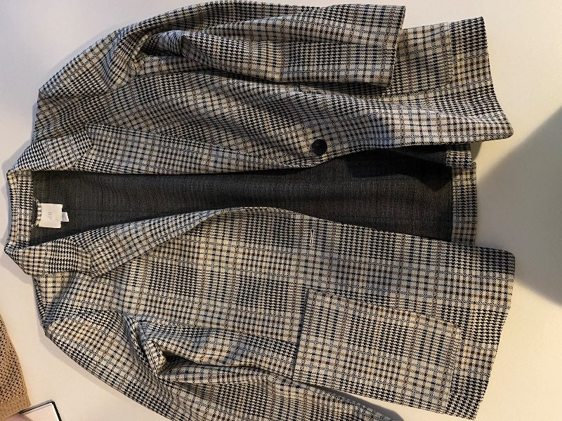 H&M blazer köflótur - ljós