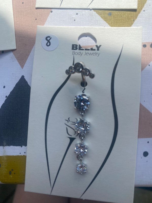 Stainless steel belly button ring