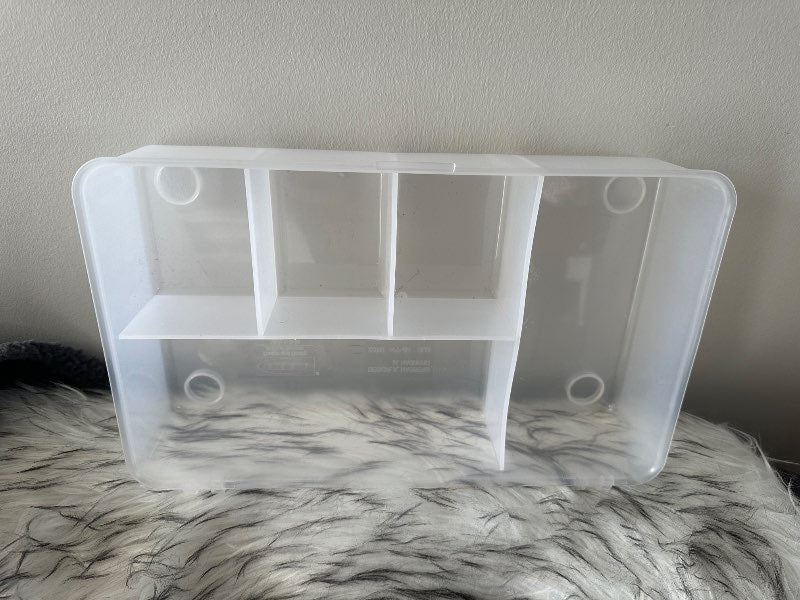 Glært box með 5 hólfum