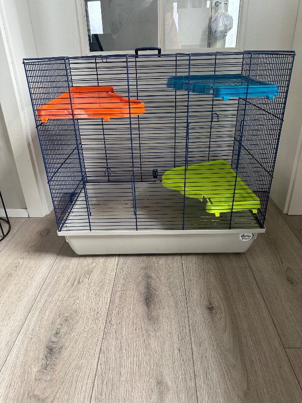 Hamstrabúr með 3 pöllum
