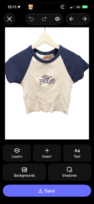 Pull and bear blár bolur