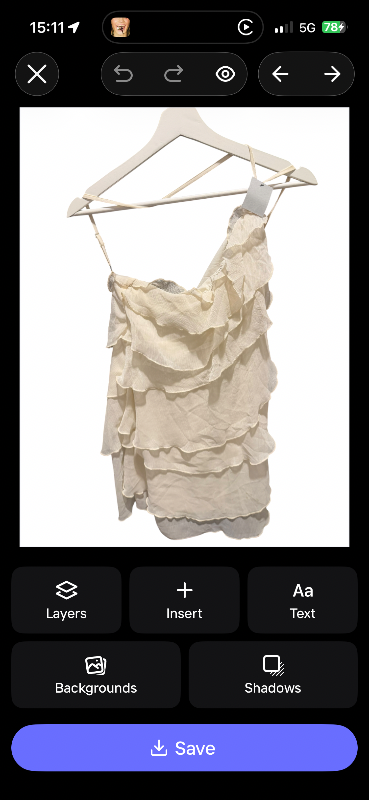 Ruffle kjóll beige