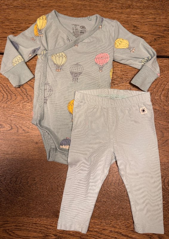 Lindex samfella + leggings ( grænt)