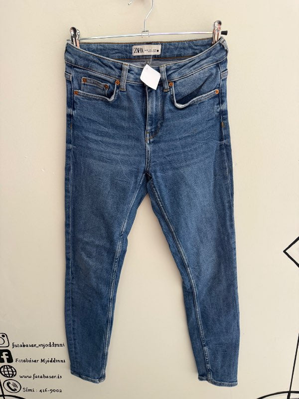 zara bláar gallabuxur