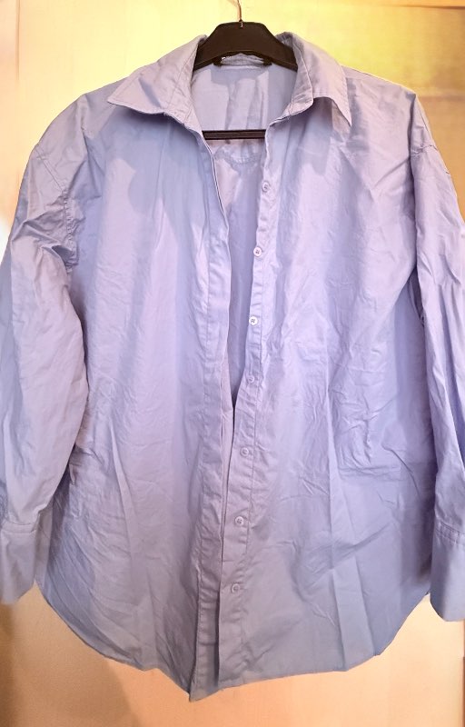 Zara-oversize skyrta blá bómull