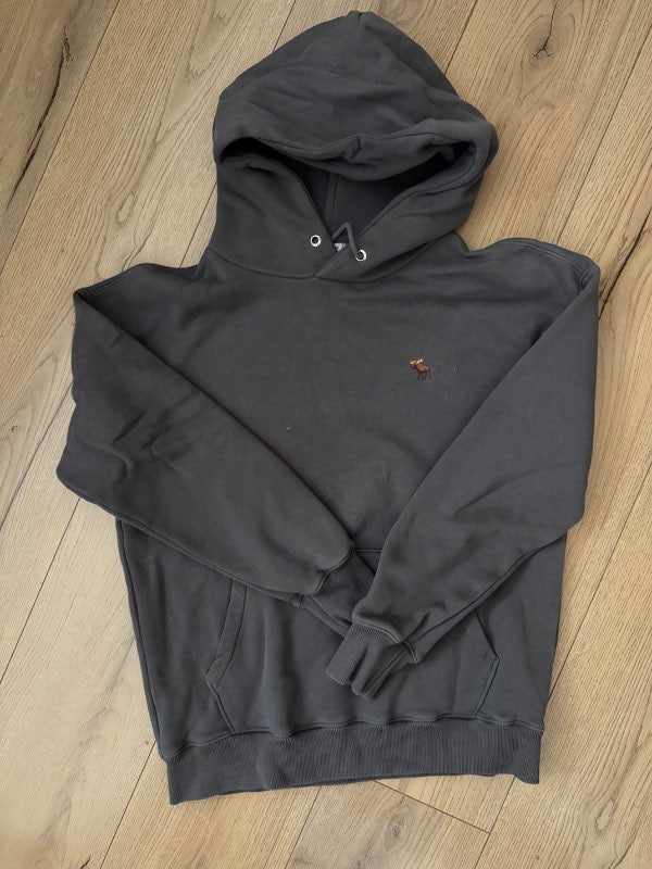 Abercrombie & Fitch dökk grá hettupeysa