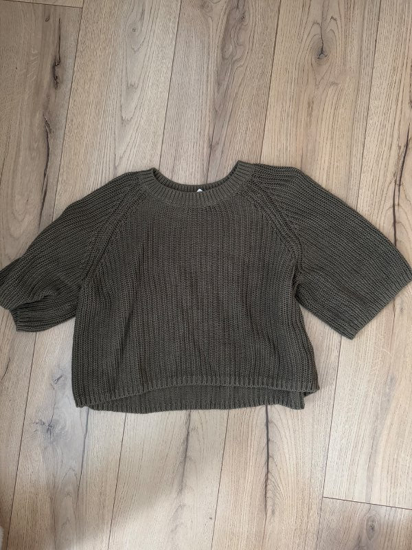 Arket dökkgrænn knit bolur