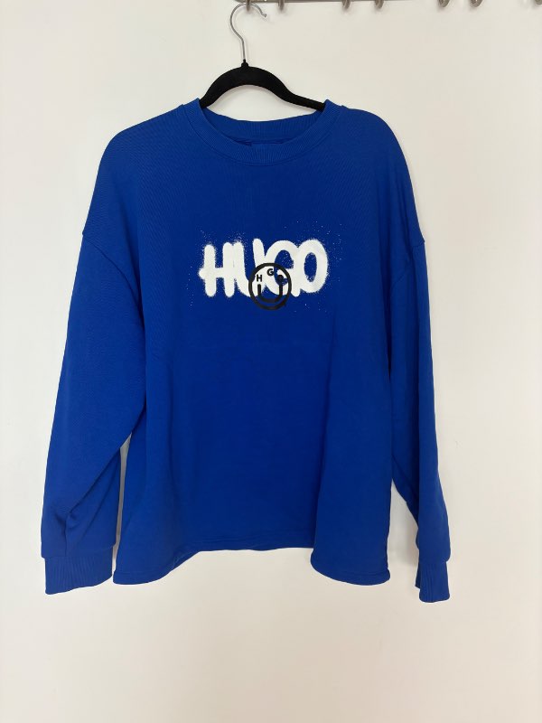 Hugo Boss blá peysa/1x notuð