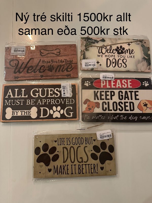 5 ný tré skilti hunda