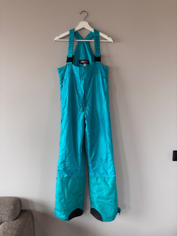 Bláar 80’s skíðabuxur