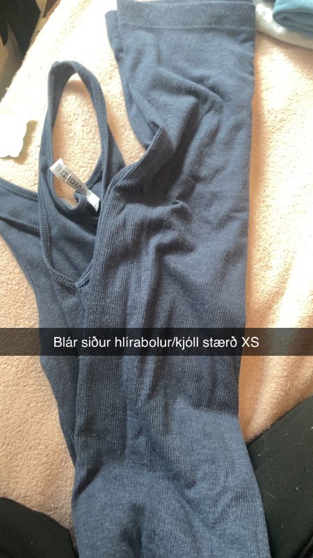 Blár síður toppur/kjóll