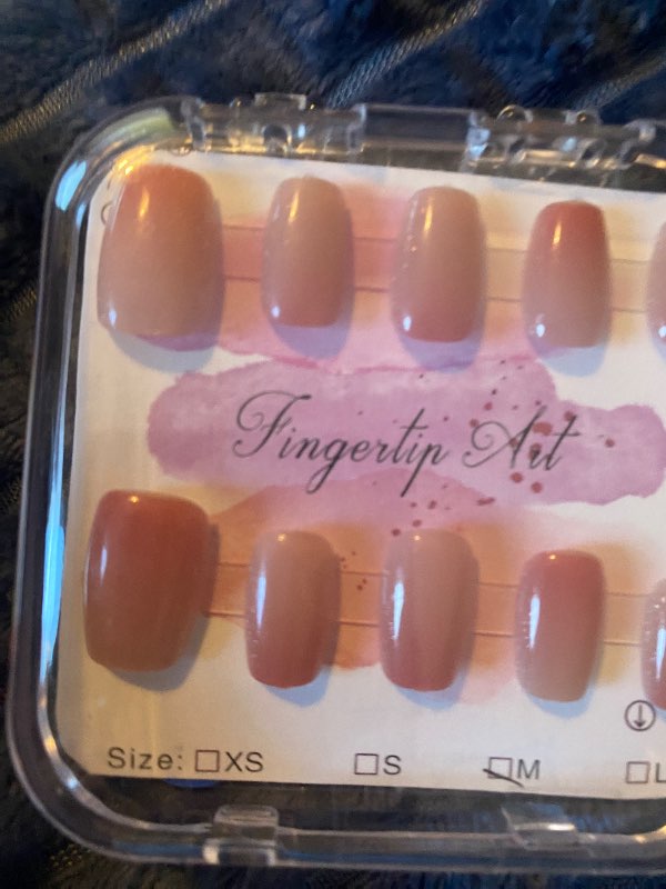 Ljósar press on nails