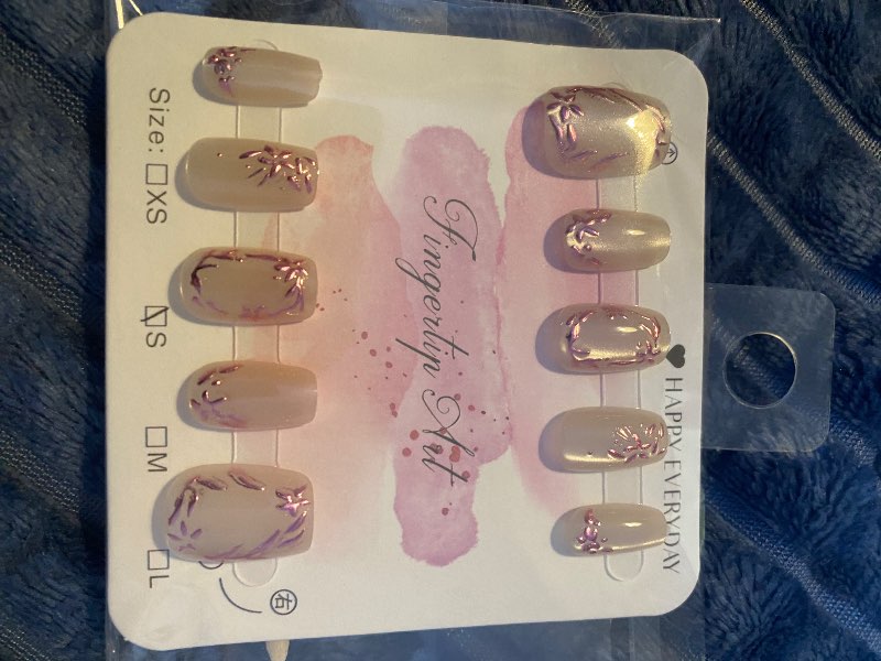 Ljósar/skraut press on nails