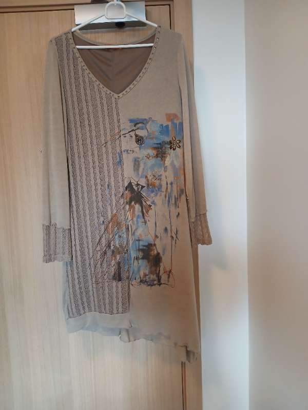 beige exquiss fóðraður kjóll