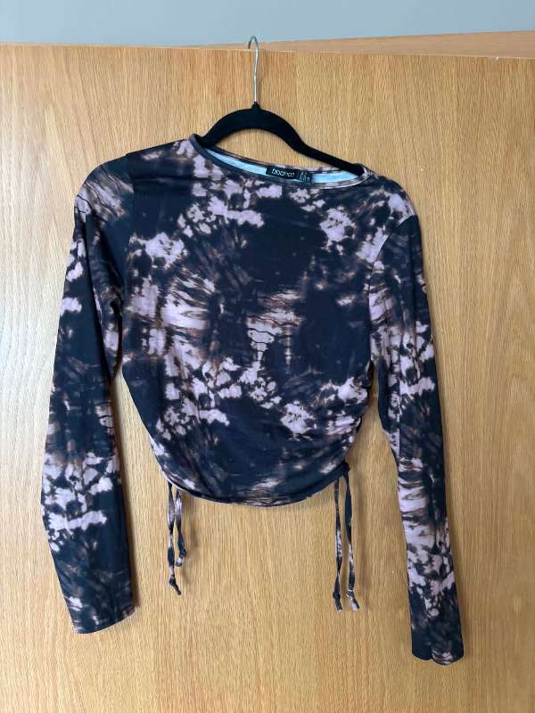 Cropped boohoo bolur dökkur